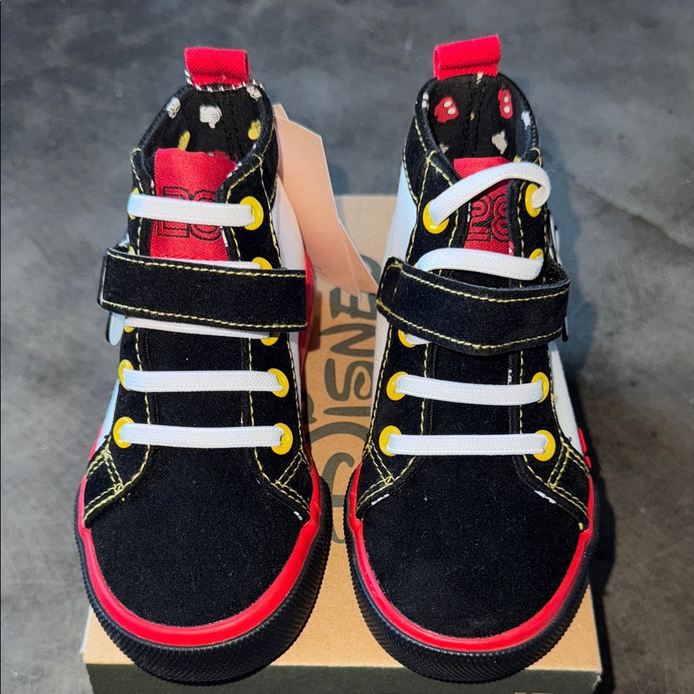 Disney Black, Red & Yellow Kids High-Top Sneakers